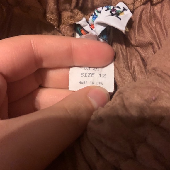 Brown suede skirt - Picture 2 of 2